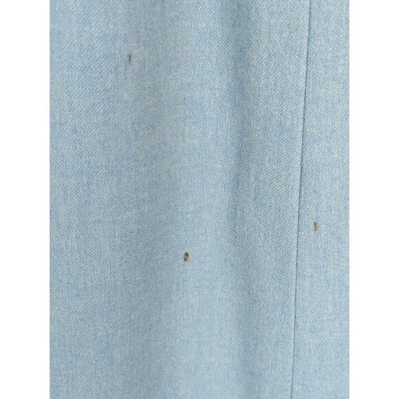 Pendleton Skirt Blazer Suit Vintage 80s Virgin Wool Career Blue Size 8 FLAWED - Picture 8 of 14